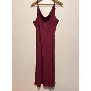 EVRI Womens Plus Sz 2X Purple Cowl Neck Satin Slip Dress Slinky Sexy Night Out